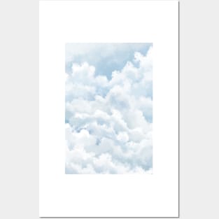 Blue Fluffy Clouds Posters and Art